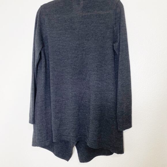 eileen fisher merino wool drapey sweater cardigan size small - Picture 4 of 7